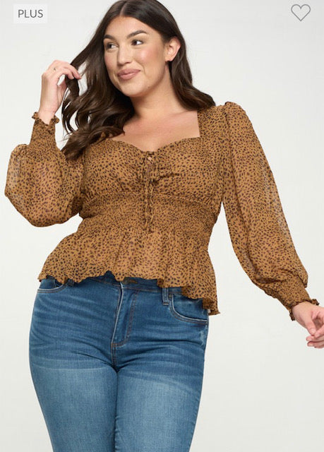 Busty Cheetah Print Top