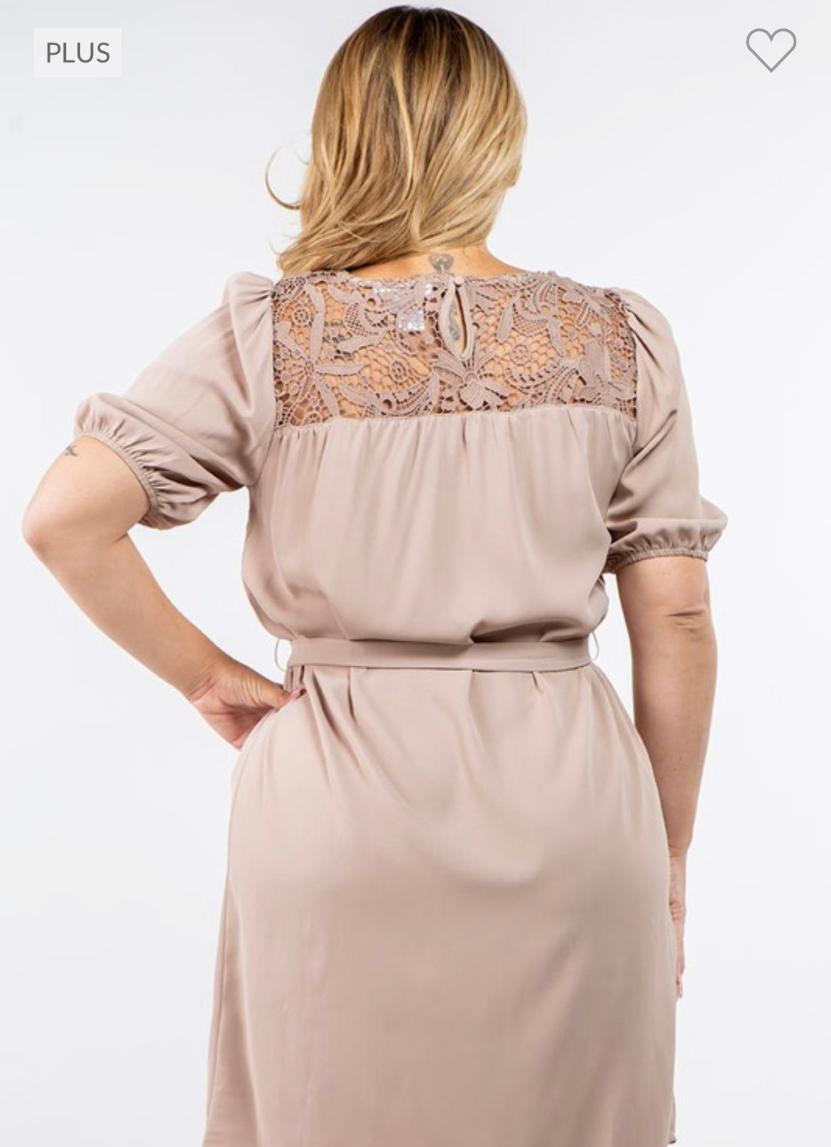 Rose Dress w/Lace Neckline